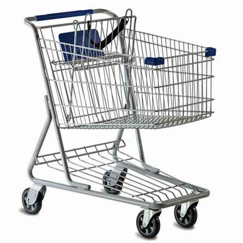 Electric Shopping Cart Trolley Folding Shopping Cart Four-Wheel Shopping Cart