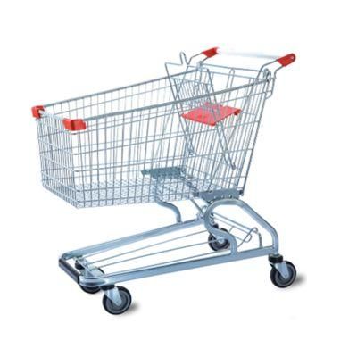 Custom Printing Logo 180L American Style Supermarket Model-D Trolley