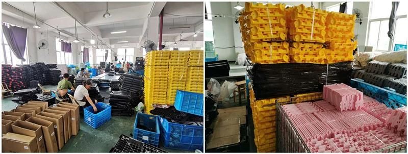 China Manufacturer Folded Shopping Trolley with Handle Plastic Storage Cart