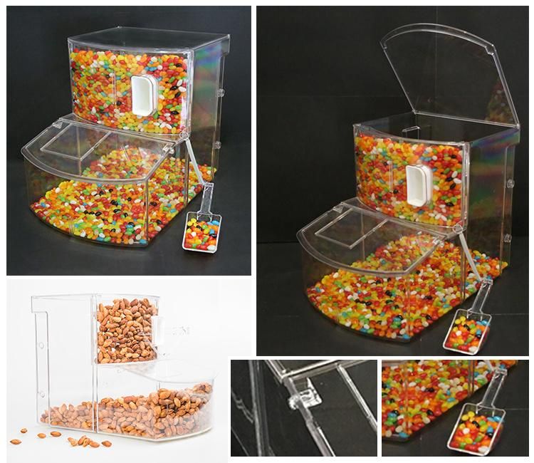 22L Transparent Supermarket Food Container Bulk Cereal Dispenser