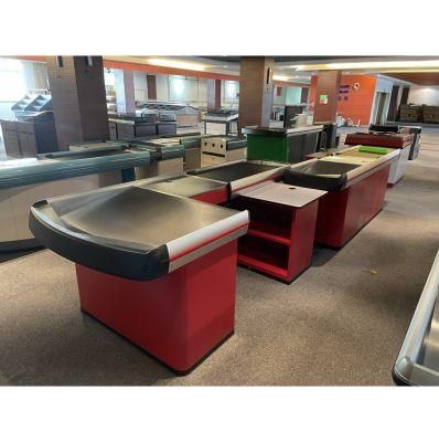 Retail Store Stainless Checkout Counter with Keyboard Holder