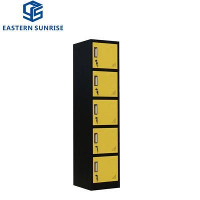 Cheap Staff Clothing 5 Door Metal Steel Locker