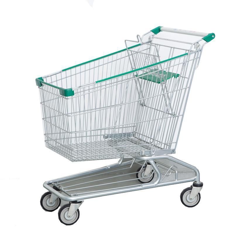 Best Quality 60L Supermarket Folding Shopping Trolley Cart with Seat