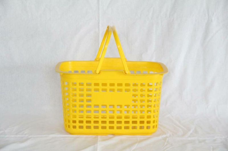 Japanese Side Hole Portable Plastic Hand Basket for Supermarket Shopping