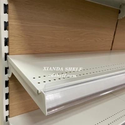 Wooden Shelves for Storage Racks Retail Red Metal Display Rack