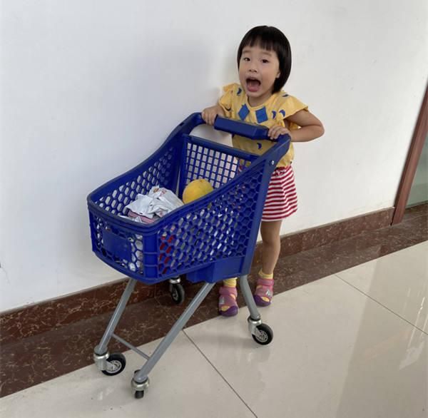 Plastic Kids Shopping Cart Trolley for Supermarket and Store