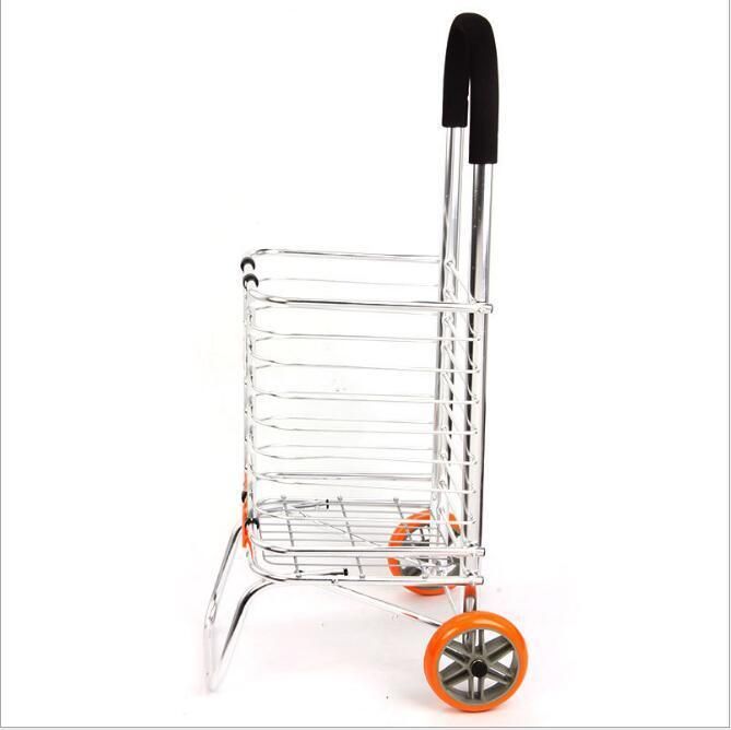 China Wholesale Lightweight Aluminum Foldable Shopping Vegetable Trolley Utility Cart