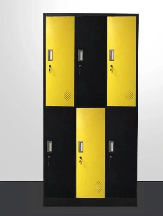 Kd Structure Metal Locker with 6 Doors Wardrobe Cabinet by 6 Doors Wardrobe Cabinet