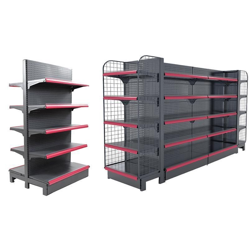 Factory Price Display Gondola Shelf Cold-Rolled Steel Rack Supermarket Shelf