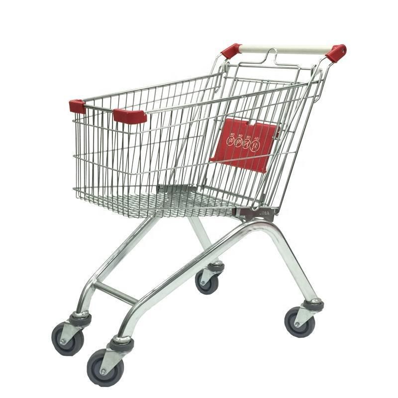 Chinese Supermarket Metal Shopping Folding Platform Trolley Shopping Cart