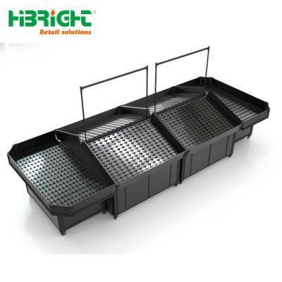 Supermarket Adjustable Fruit and Vegetable Rack Produce Display Stand