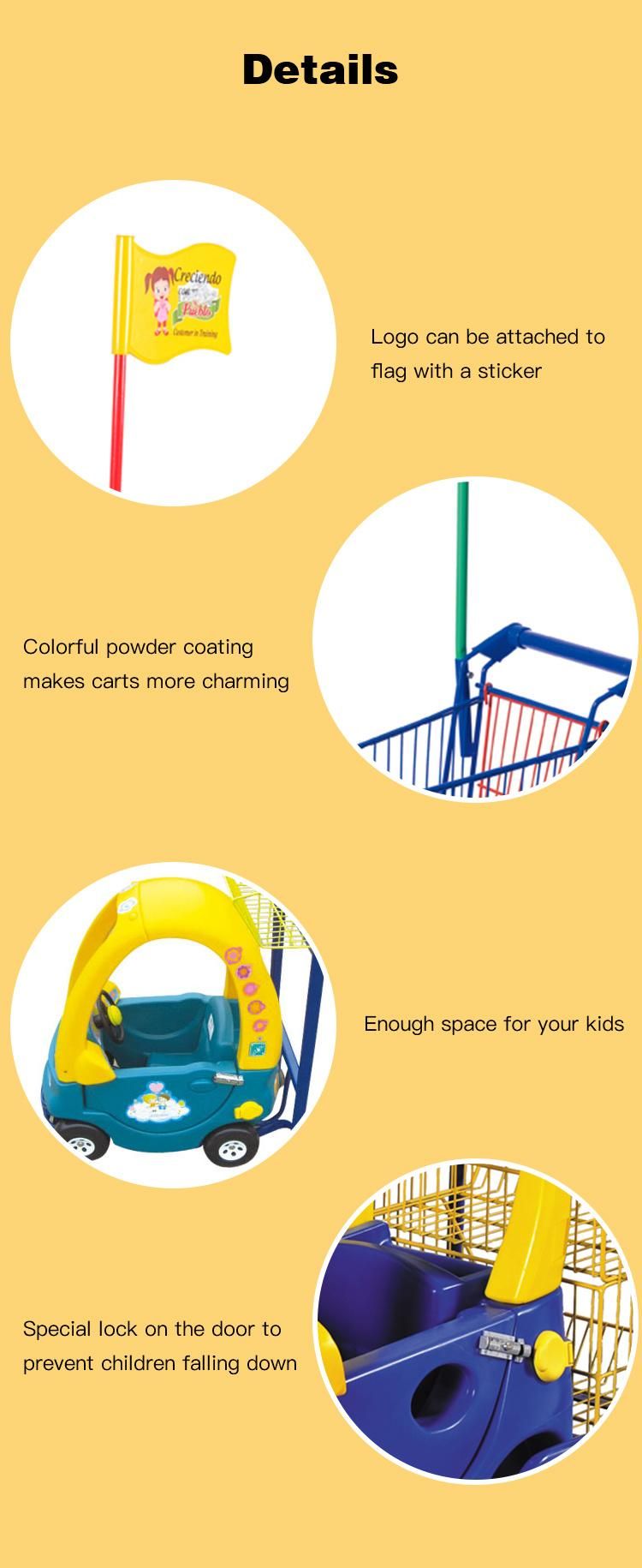 Supermarket Kiddie Shopping Cart Children Shopping Trolley with iPad