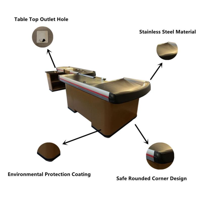 New Design Retail Convenience Supermarket Grocery Cashier Desk