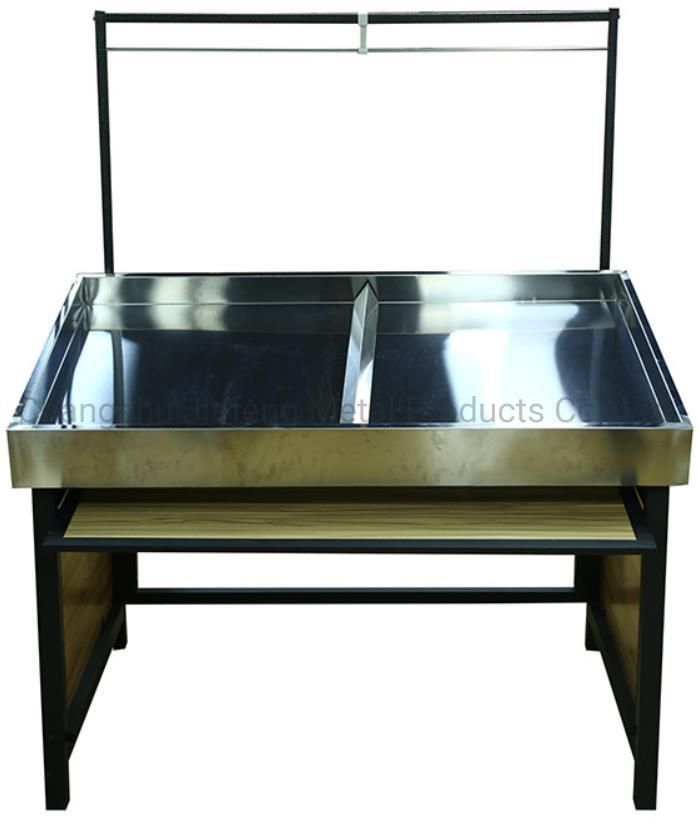 Supermarket Shelves Retail Shelf Table Stainless Steel Display Rack Fruit and Vegetable