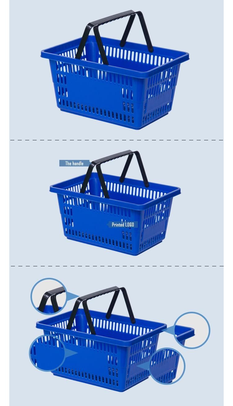 Good Quality Supermarket Hole Portable Plastic Hand Shopping Basket