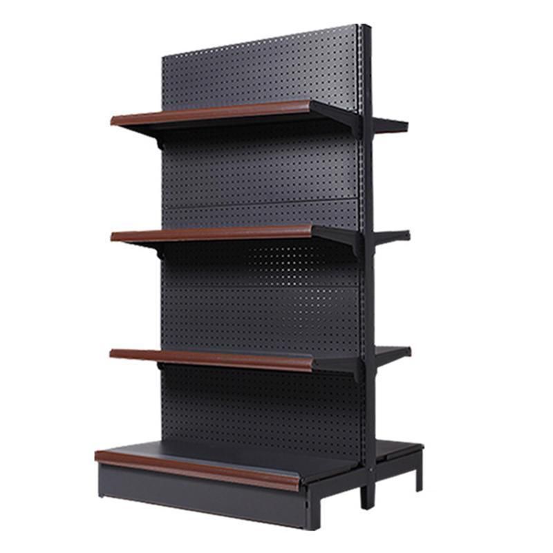 Newly Launched High-Quality Floor-to-Ceiling Metal and Wood Supermarket Shelves