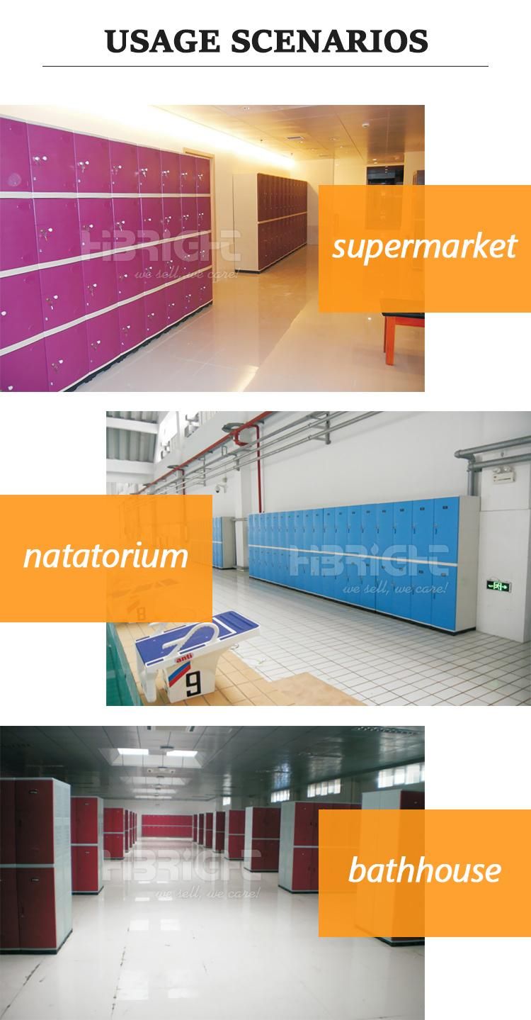 Wholesale Color Coin Operated Plastic ABS Swimming Pool Gym Clothes Changing Room Used Locker for Sale