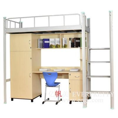 Hot Sale Student Dormitory Bunk Bed with Desk and Wardrobe