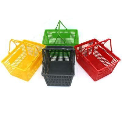 Wholesale Colorful Plastic Large Supermarket Shopping Basket Hand Basket