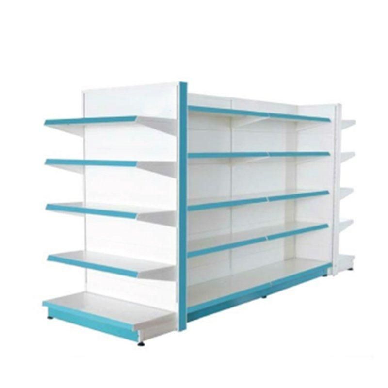 Nome Style Custom Production Gondola Shelves Double Sided Supermarket Shelf