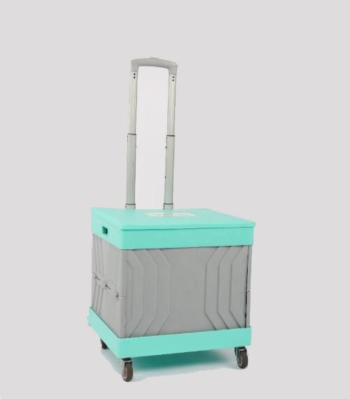 Wholesale Lightweight Shopping Trolley Plastic Folding Cart