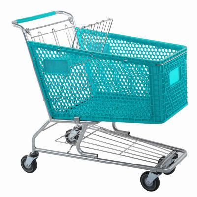 Good Quality Supermarket Plastic Shopping Trolley