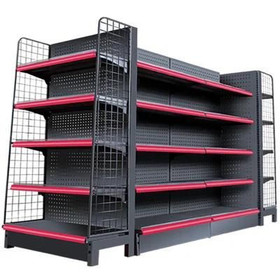 Durable Heavy Duty Double Sides Single Side Metal Supermarket Display Shelf