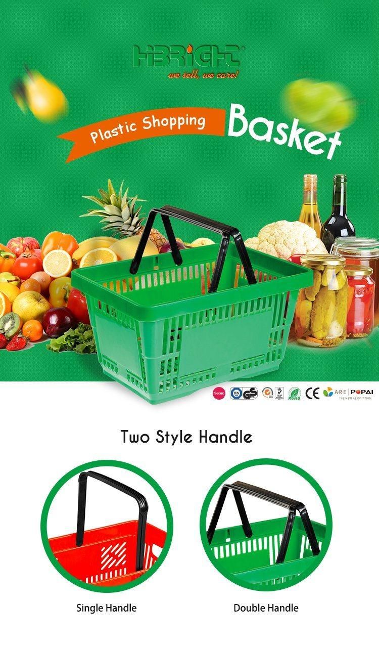 Wholesale Wire Handle Plastic Carry Shopping Basket