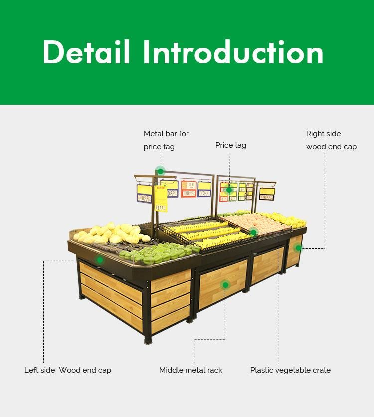 Hot Sell Wholesale Manufacturers Fruit Vegetable Shelf Supermarket Vegetable and Fruit Rack Display Shelf with