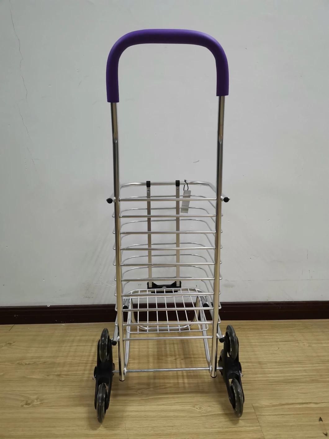 Factory Wholesale Aluminum Ultra Light Personal Folding Shopping Trolley for Stairs