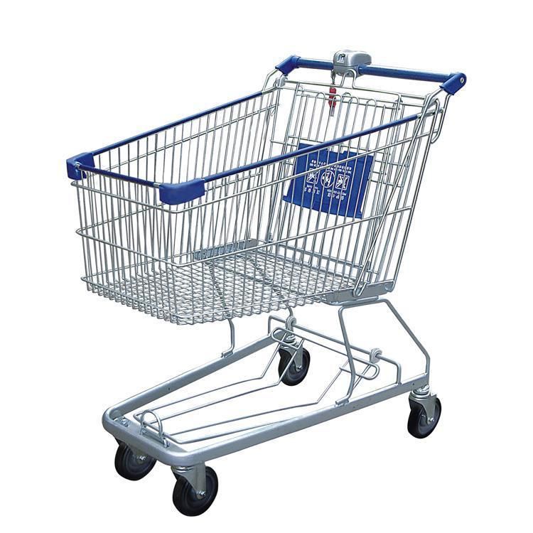 Wire Basket Trolley Store Hand Push Cart Supermarket Shopping Cart