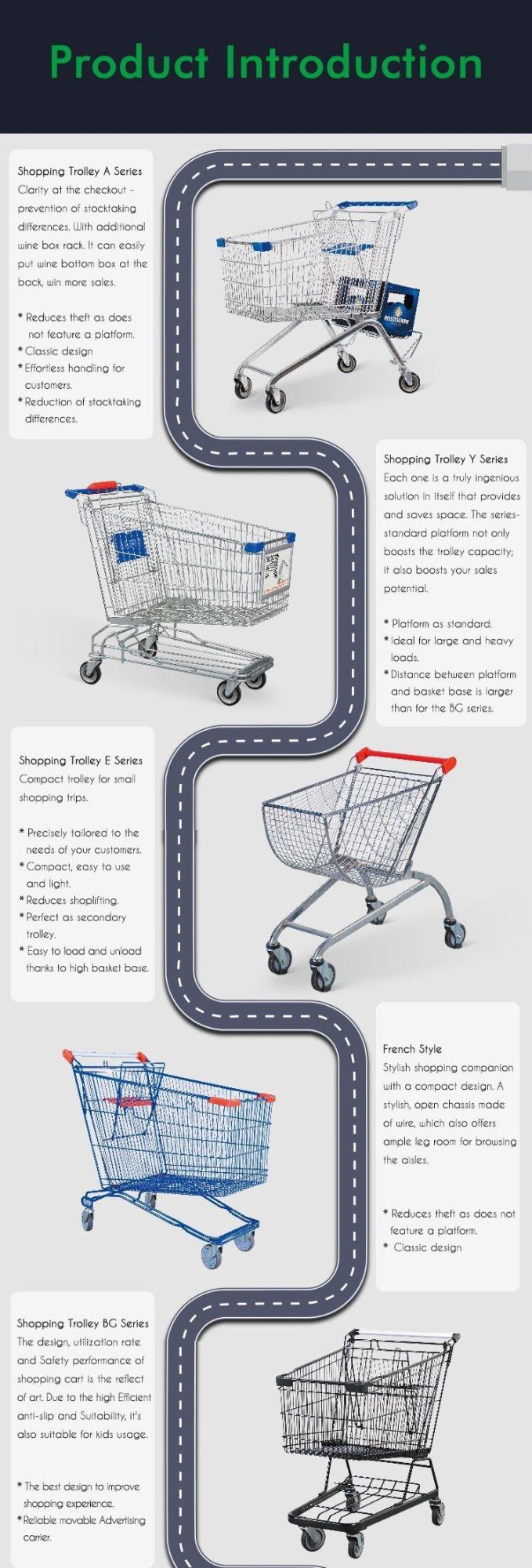 Cheap Supermarket Trolley Shopping Cart with Seat