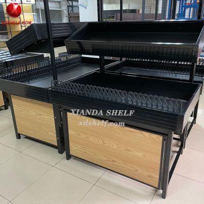 China, Guangdong, Foshan Cashier Table Xianda Shelf Gondola Shelving Vegetable Rack