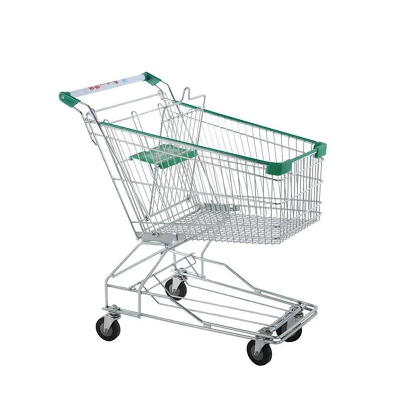 Shopping Cart 60-240L Supermarket Metal Asian Shopping Trolley