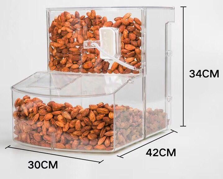 PC Material Supermarket Display Container Cereal Dispenser