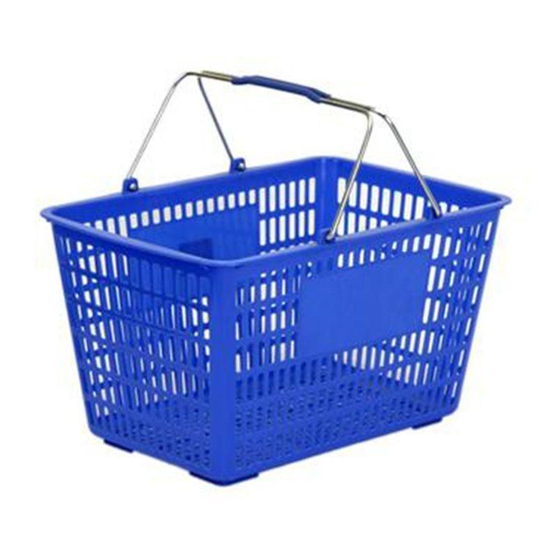 Shopping Basket Plastic Baskets with Plastic and Metal Hands Baskets