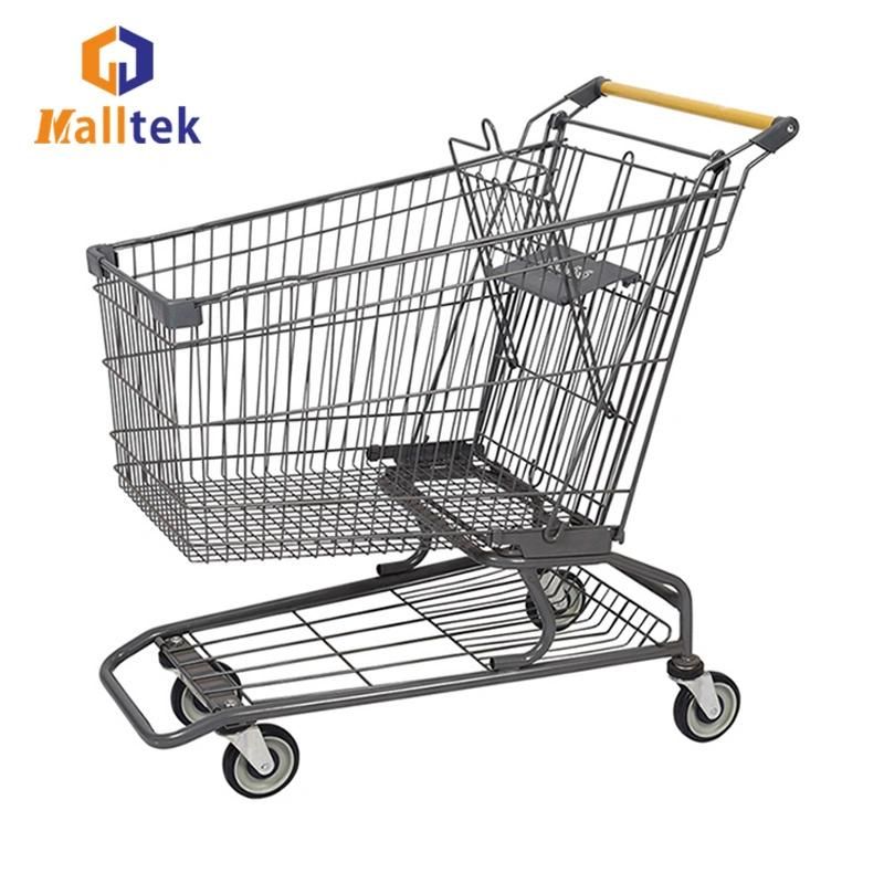 Wholesale Galvanized American Metal Supermarket Shopping Trolley for Hypmarket