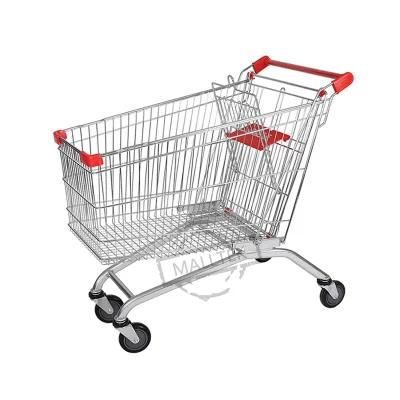 European Supermarket Shopping Trolley Cart for Retail Grocery Store