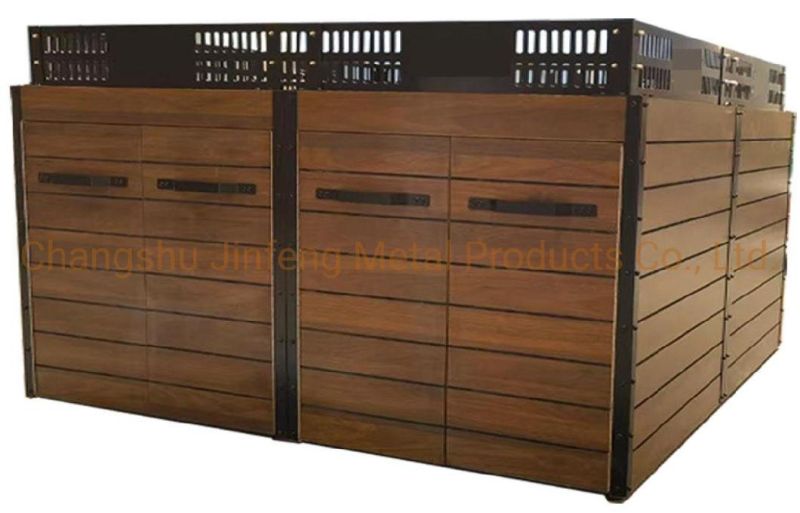 Supermarket Wooden Black ABS Material Display Rack for Fruit