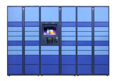 Blue Metal Electronic Smart Locker with Charge Function for Delivery