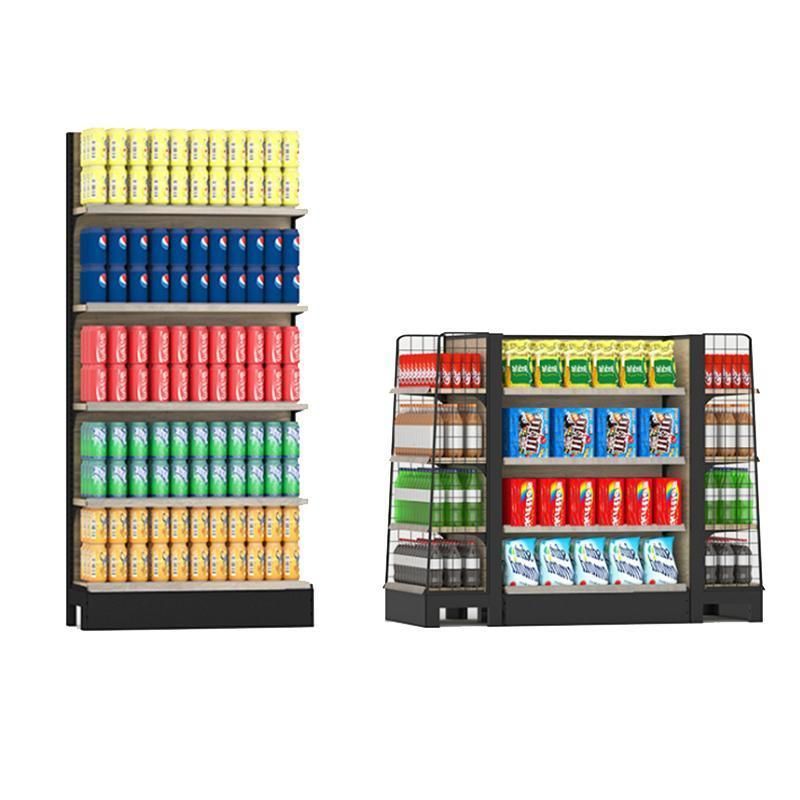 Grocery Store Rack 4 Layers Supermarket Shelves System Gondola Supermarket Equipment Shelf