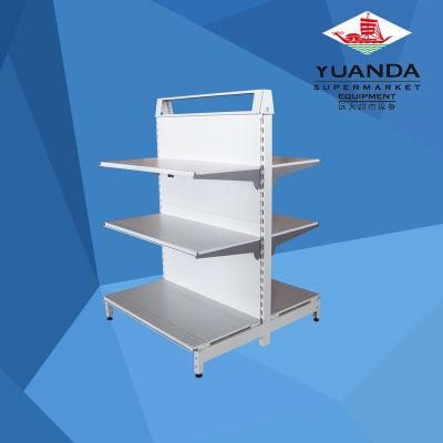 Metal Gondola Supermarket Shelf with Light Box