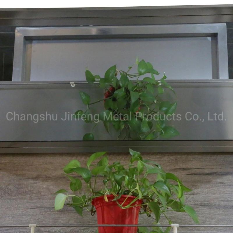 Supermarket Display Shelf Metal Rack for Fruit & Vegetable with Mirror and Stainless Steel Basin