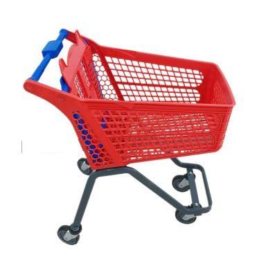 Wholesale Supermarket Plastic Shopping Trolley Carts with Seats