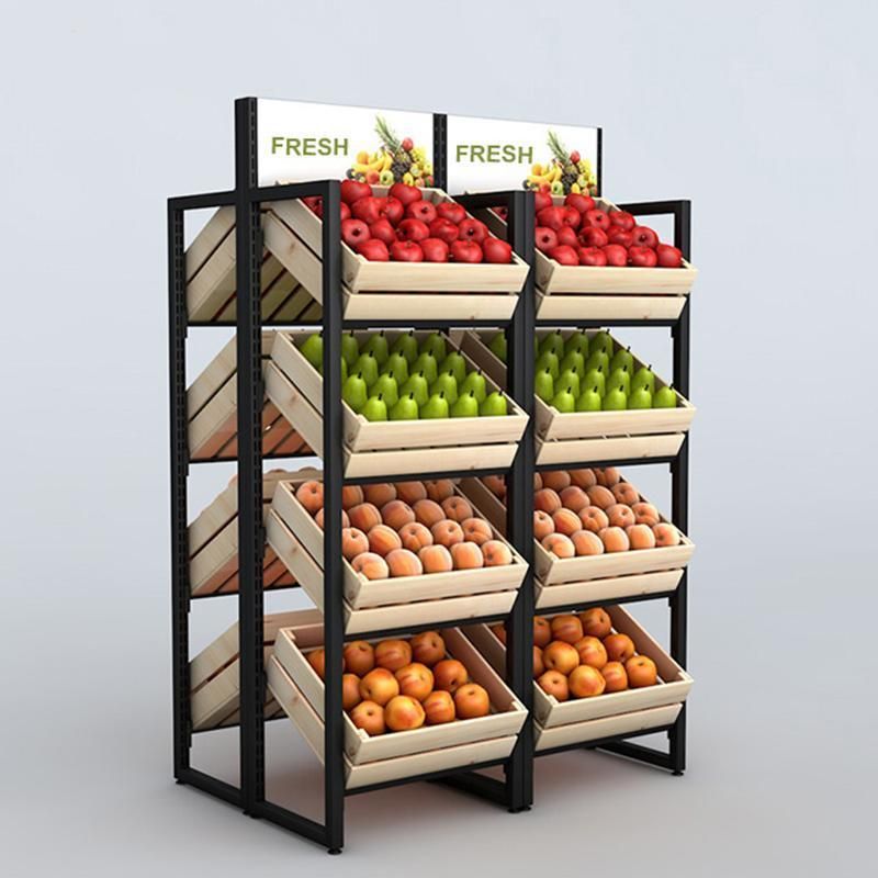 Beautiful Fruit Rack Supermarket Vegetable Shelf Display Rack