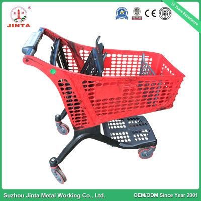 European Style Plastic Supermarket Hypermarket Shopping Trolley