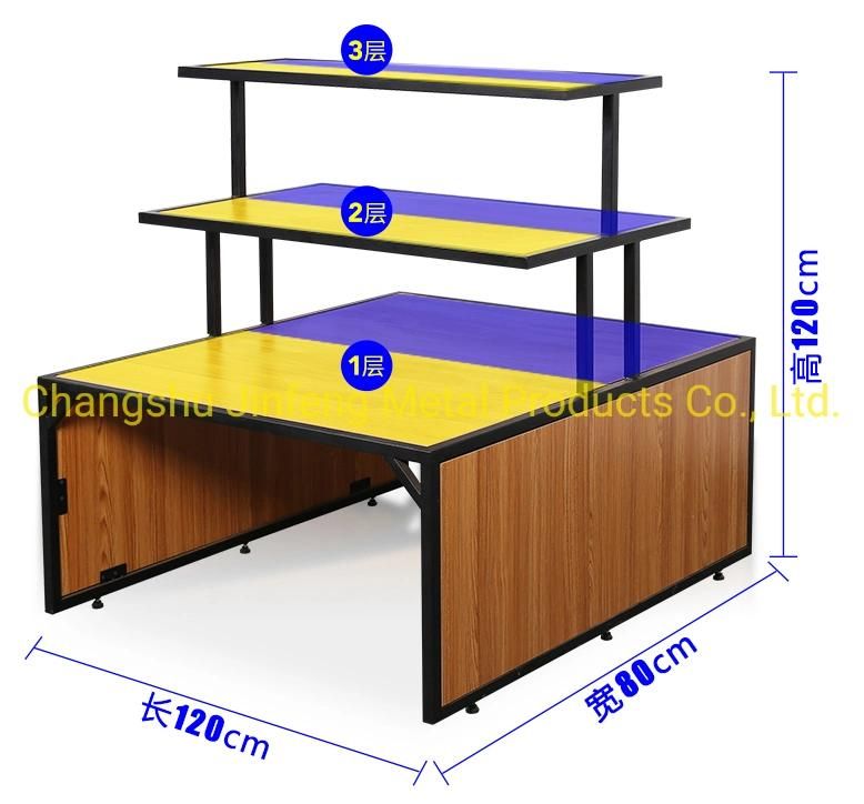 Supermarket Display Rack Wooden Promotional Stand Jf-PT-037