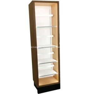 CY003-China Manufactured Adjustable Metal Wood Showcase/Display Shelf