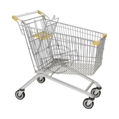 High Quality European Shopping Center Wire Trolley with Different Size