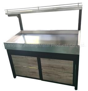 Supermarket Shelf Shopping Mall Vegetable and Fruit Display Rack with Wood